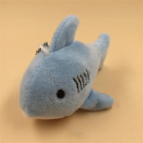 Slowmoose Plush Shark Stuffed Toy Doll , Mini Small Ocean Animal Key Chain blue