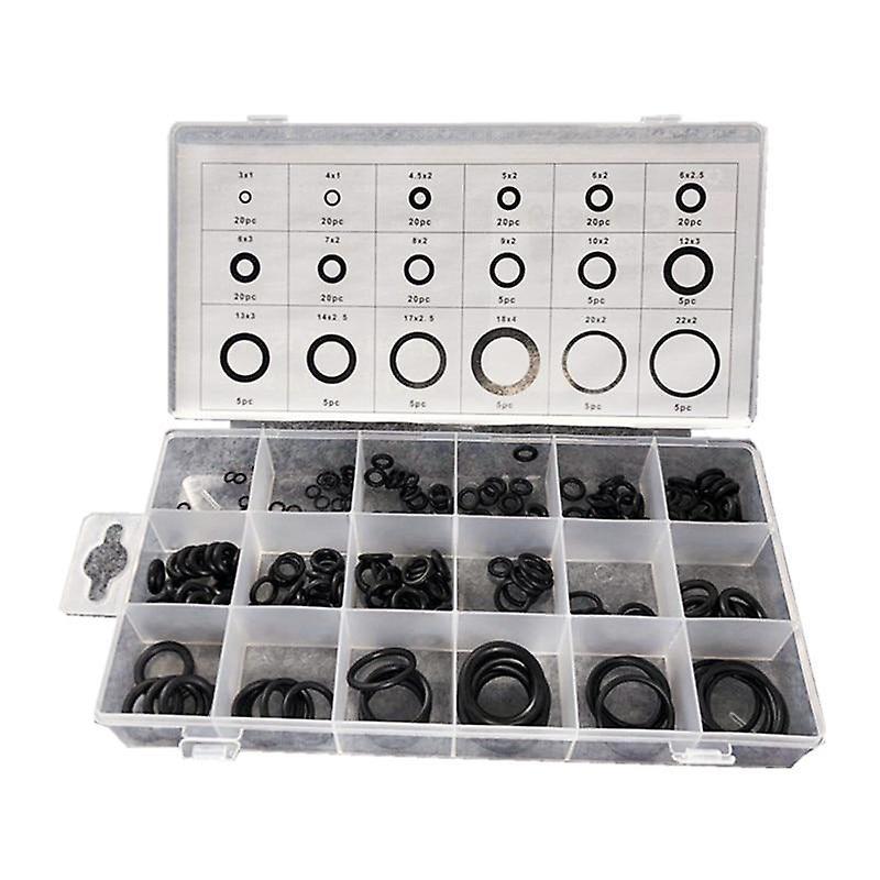 Slowmoose Rubber O-ring Washer Seals, Watertightness Assortment With Plactic Box Kit Set