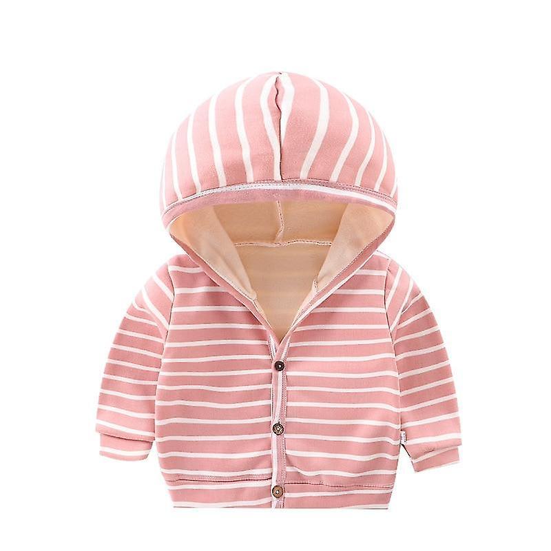 Slowmoose Baby Spring, Autumn Striped Clothes, Long Sleeves Coat Tops, Jacket 6M / WT0025-pink1