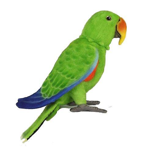 MALE Hansa Poseable Electus Parrot Soft Plush Toy 30cm For Ages 3 Years And Up