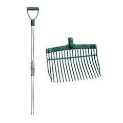 Vplast Manure fork plastic green with alu. steel in a box