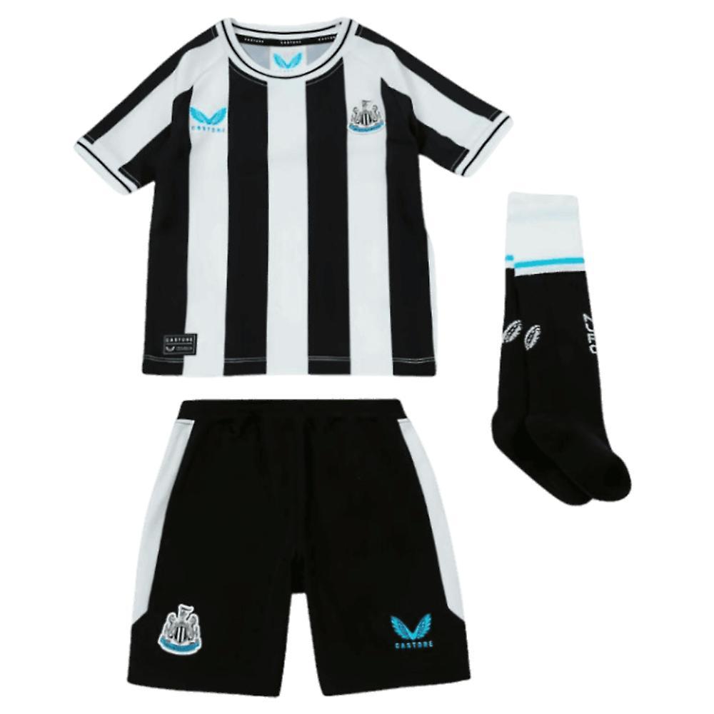 Castore 2022-2023 Newcastle Home Mini Kit Black 7-8YR