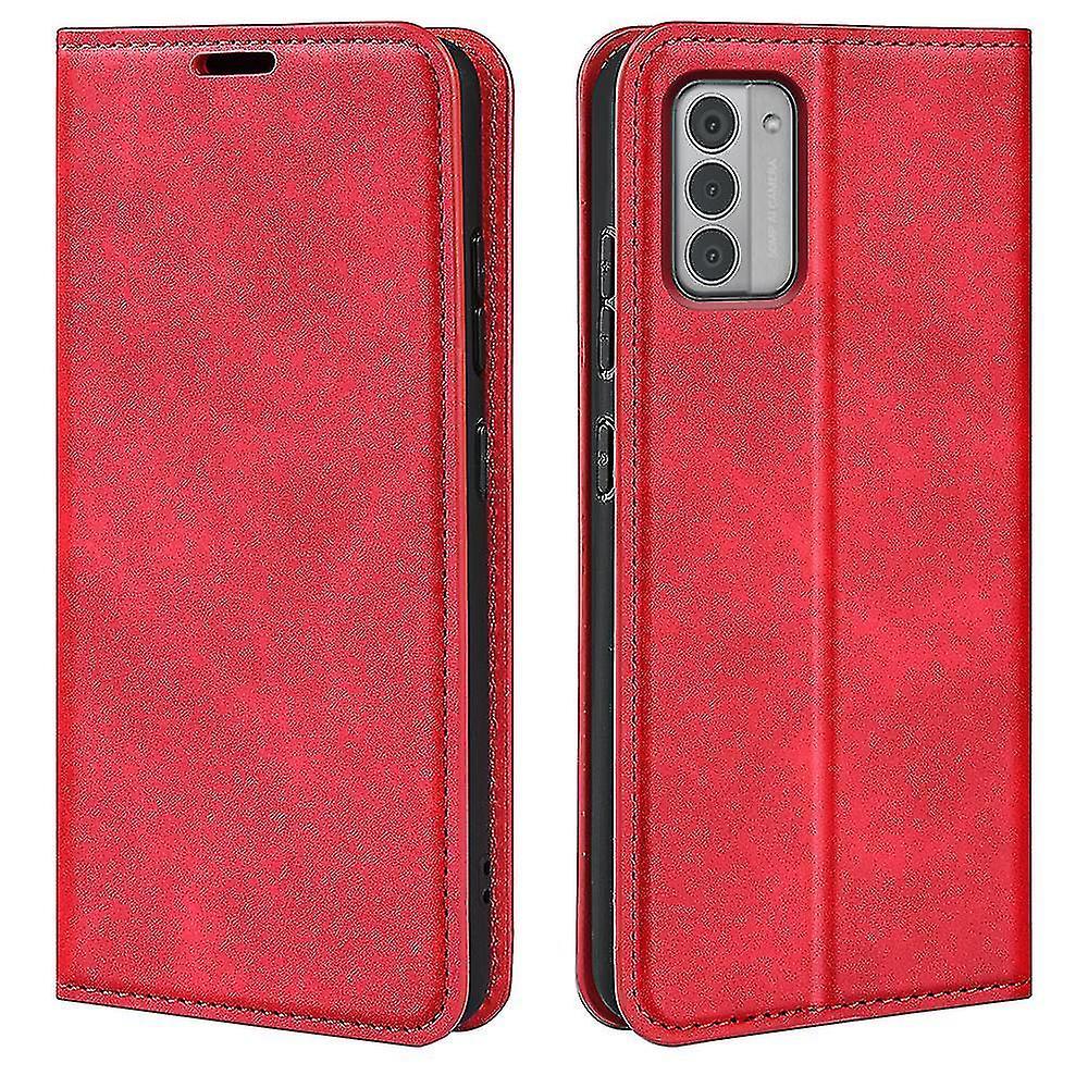 Ssylune Flip Stand Cover For Nokia G42, Skin-touch Pu Leather Wallet Cell Phone Case Red