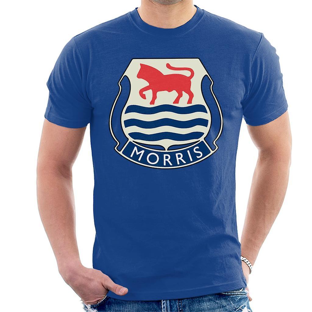 Morris Logo British Motor Heritage Men's T-Shirt Royal Blue Large