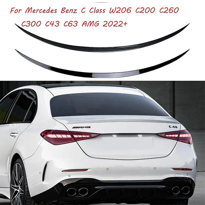 Scitoo Tail trunk Spoiler Wings sticker For Mercedes Benz C Class W206 C200 C260 C300 C43 C63 AMG 2022+ Rear Top Spoilers Wing Exterior Gloss Black