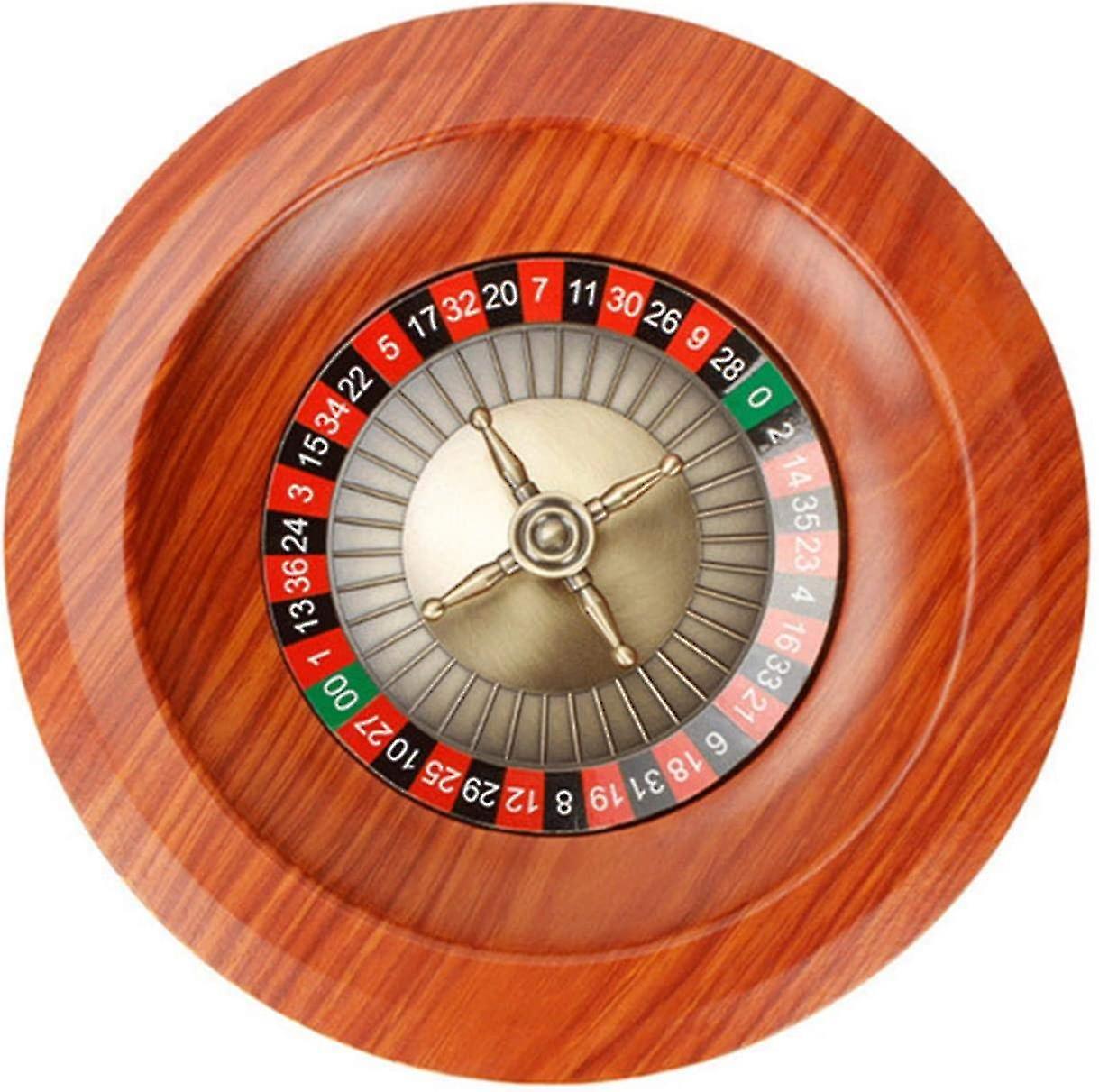 12 Inch Roulette Wheel Set | Wooden Roulette Wheel Game | Russian Casino-class Luxury Wooden Betting Wheel | Turntable Leisure Table Games