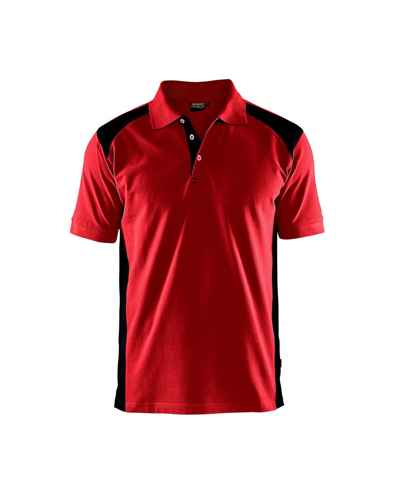 Blaklader 3324 work polo shirt - mens (33241050) - (colours 2 of 2) Red/black Xxxl