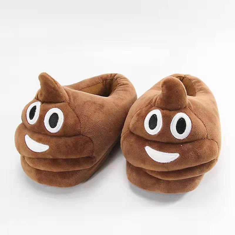 Wiuo Poop Allinclusive Cotton Slippers Poop Super Soft Allinclusive Plush Slippers