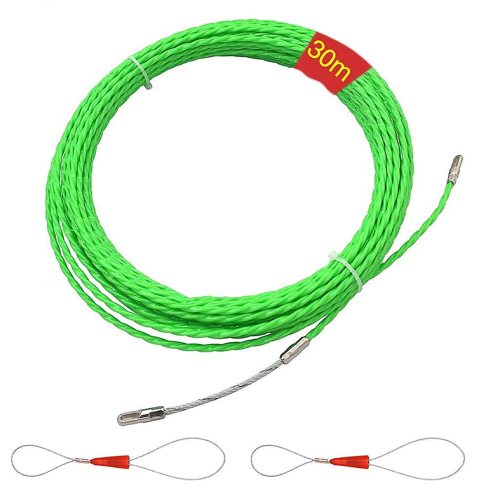 Shindat Cable Pull-in Aid 20 M, Cable Pull-in Aid, With 2 Guide Springs, Pull-in Spring, Cable Pull-in Aid, Pull-in Spring Pull-in Tape (green)