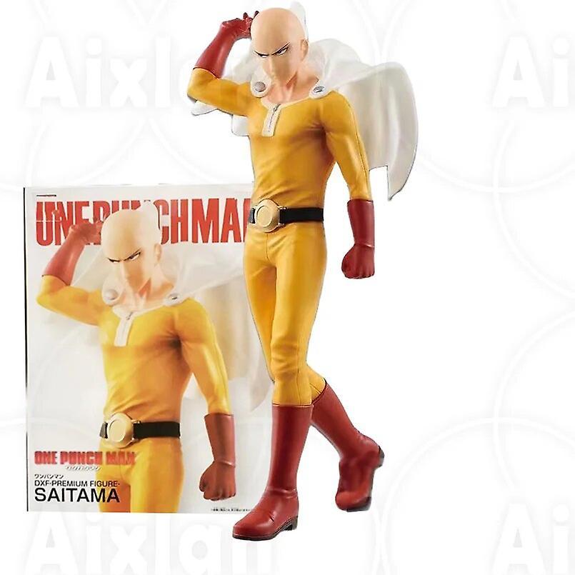 Visgaler 23cm One Punch Man Anime Figure Saitama Sensei Genos Cannons Tatsumaki Pvc Action Figure Collection Model Manga Toys Gifts 20CM in box