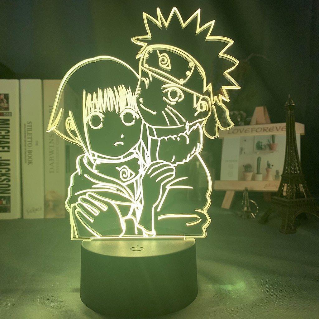 Slowmoose Anime Naruto Uzumaki Pattern-3d Led Night Light Bedroom 7 colors no remote