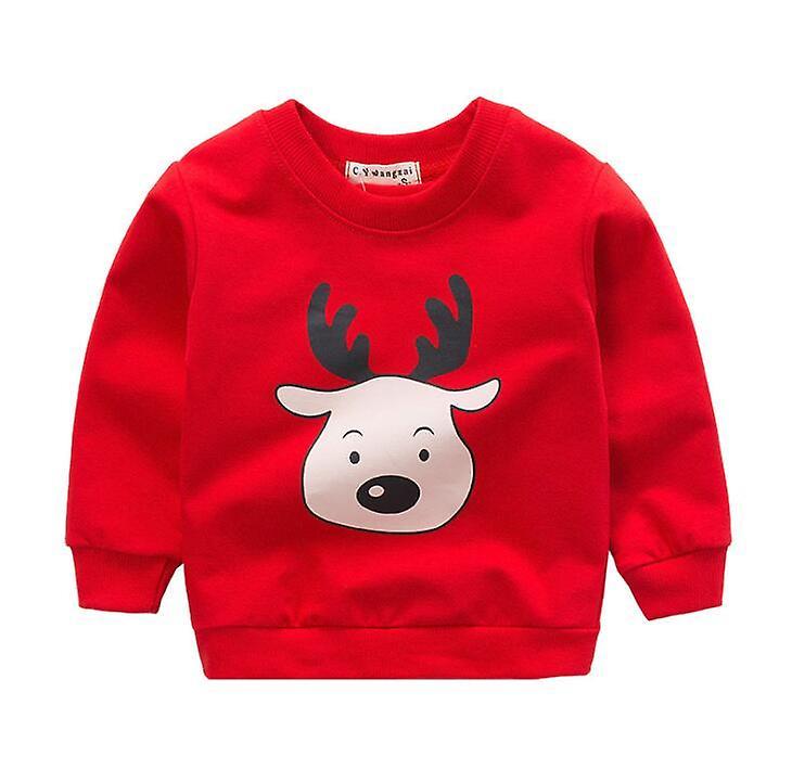 Slowmoose Baby Clothes Sweatshirts - Soft Cotton Top Cartoon Sweater, Spring Autumn 18M / deer--red