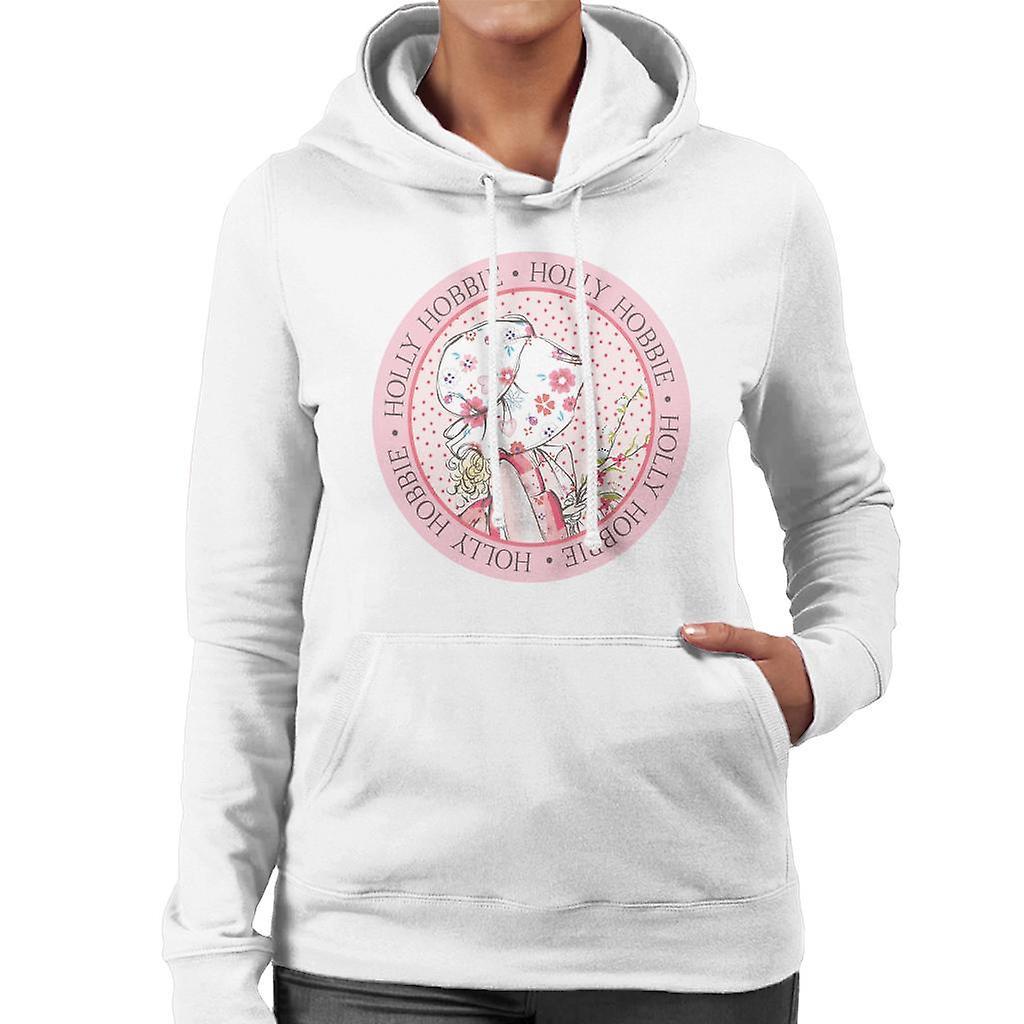 Holly Hobbie Circle Women's Hooded Sweatshirt White Large