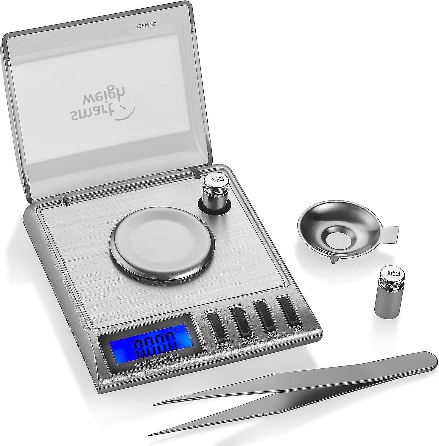 Digital Jewelry Scale Gem20-20g X 0.001 Grams High Precision Digital Milligram Jewelry Scale