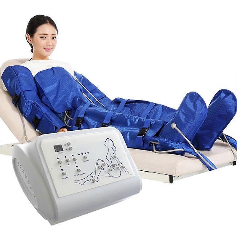 Jelivey Syeosye Air Compression Massager Body Leg Waist Air Wave Pressure Lymphatic Drainage Vacuum Therapy Pressotherapy Machine Muscle EU Plug 110V