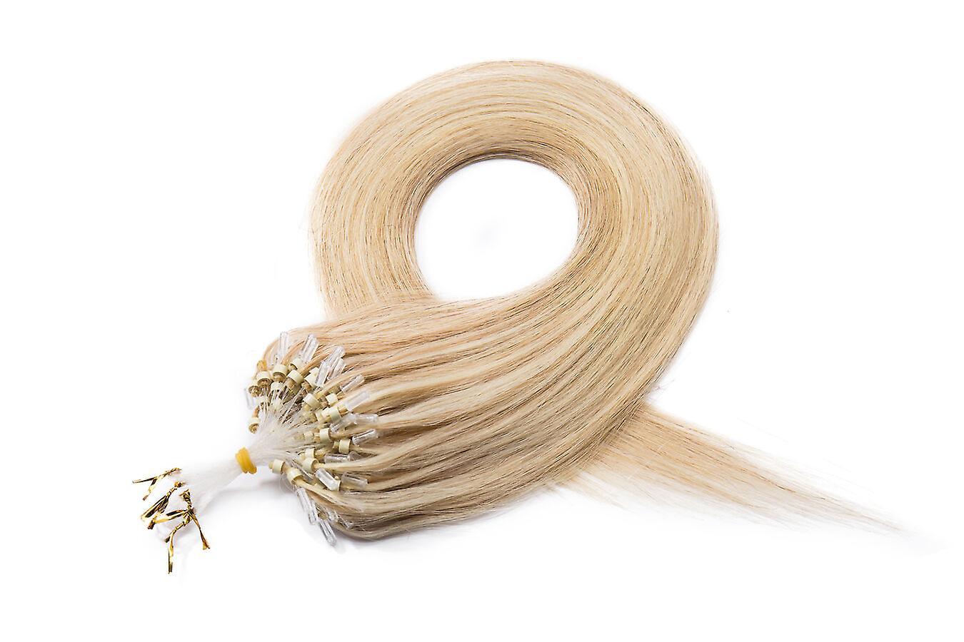 Sego Micro Loop Human Hair Extensions 50G blond & bleach blonde 24inch