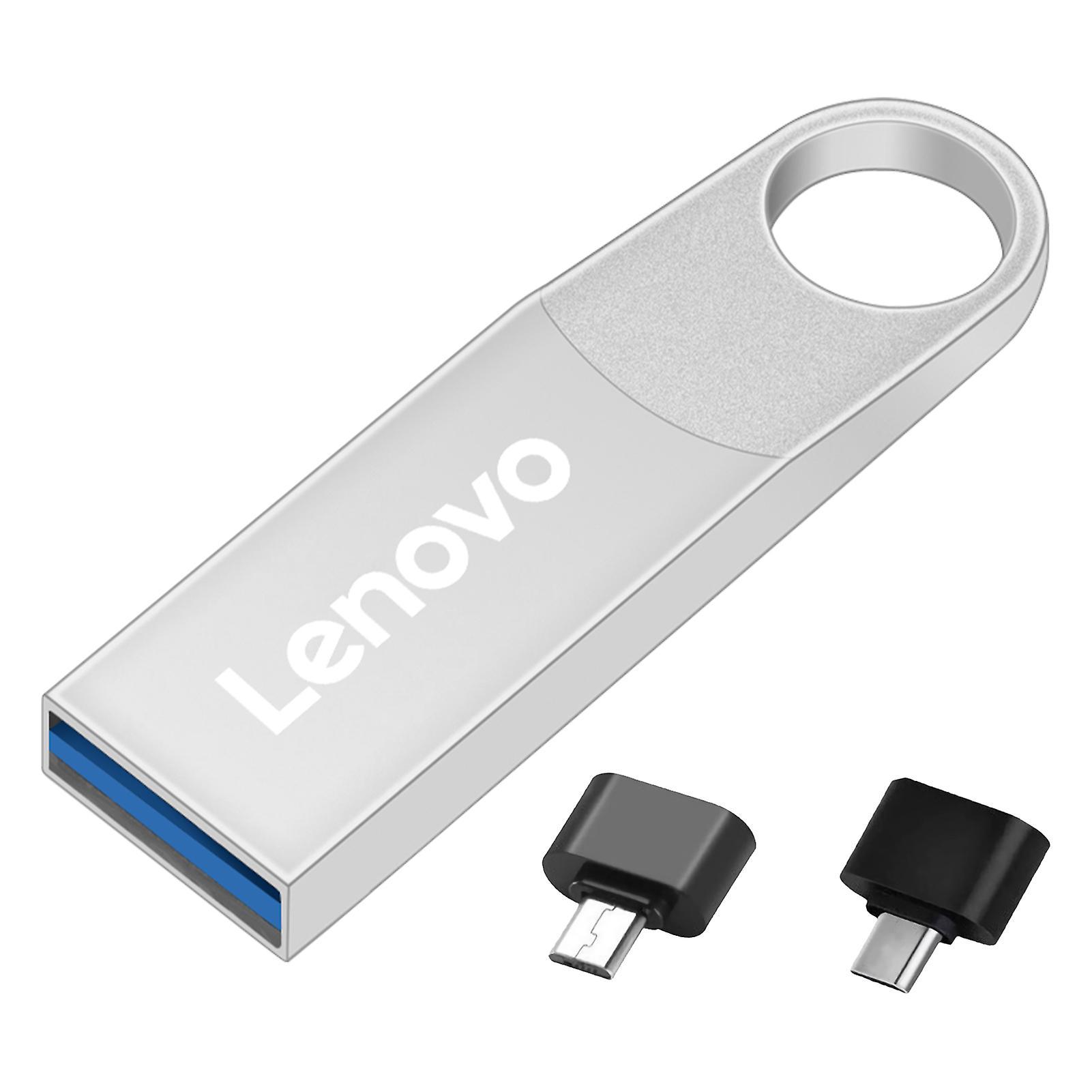 Hislaves Lenovo U Disk 512GB/1TB/2TB Waterproof High Speed Mini USB Flash Drive Memory Stick for Computer Silver