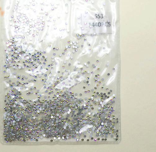 Slowmoose Glass 3d Crystal Strass Ab Stones, Rhinestones, Gems For Nail Art Design Crystal AB SS 1.3 mm