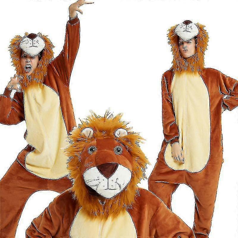 Lion Pajamas Animal Onesie Unicorn Pajama Pegasus Costume Kigurumi Pyjamas Halloween Cosplay L