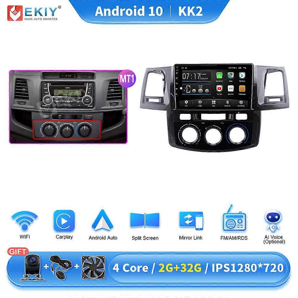 Redkid Car Radio For Toyota Fortuner HILUX Revo Vigo 2007-2015 Multimedia Player Autoradio Navigation GPS Android 2din Carplay KK2 2G 32G MT