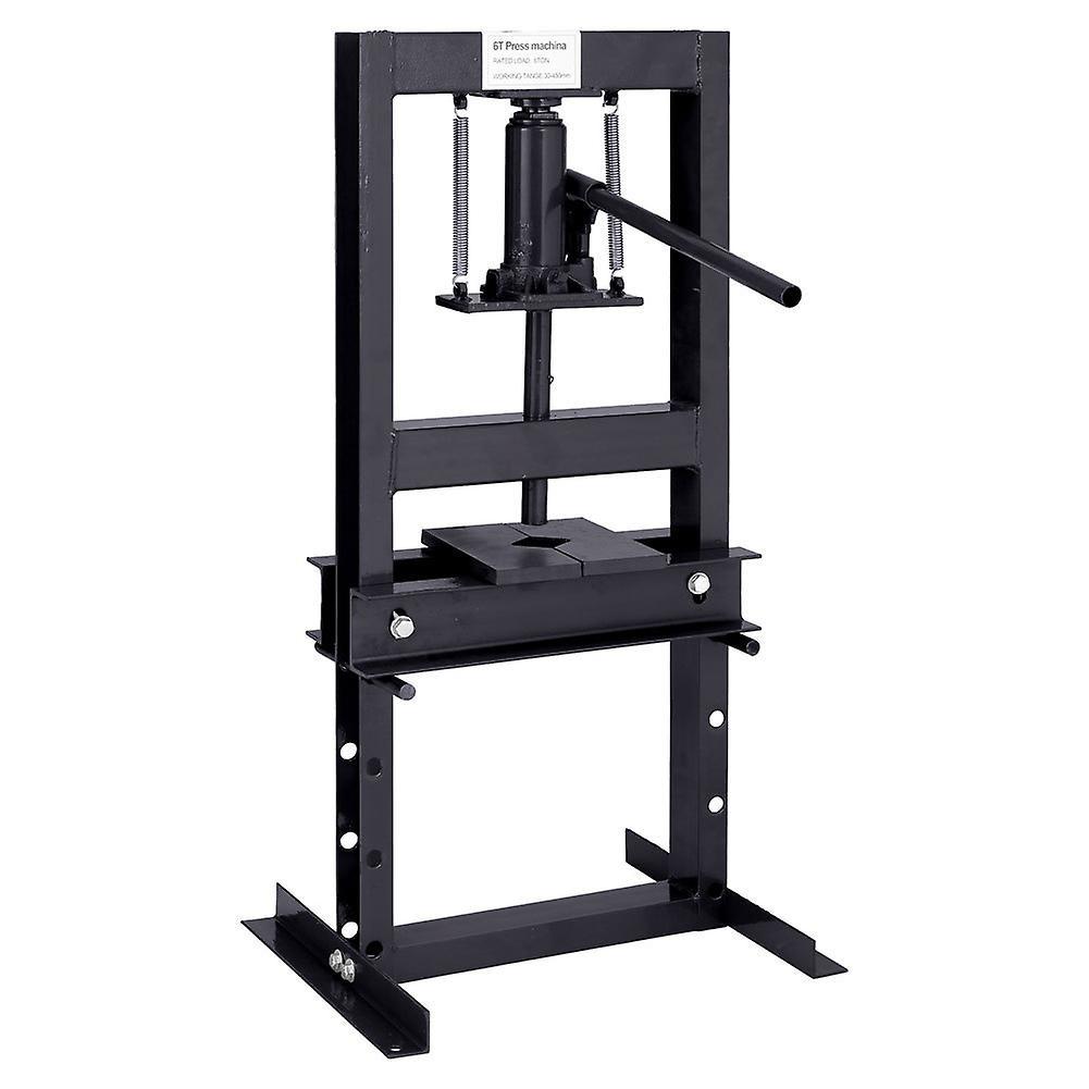 Living And Home Press Machine 6 Ton Heavy Duty Hydraulic Press H-Frame Workshop Garage Shop Standing Press Black