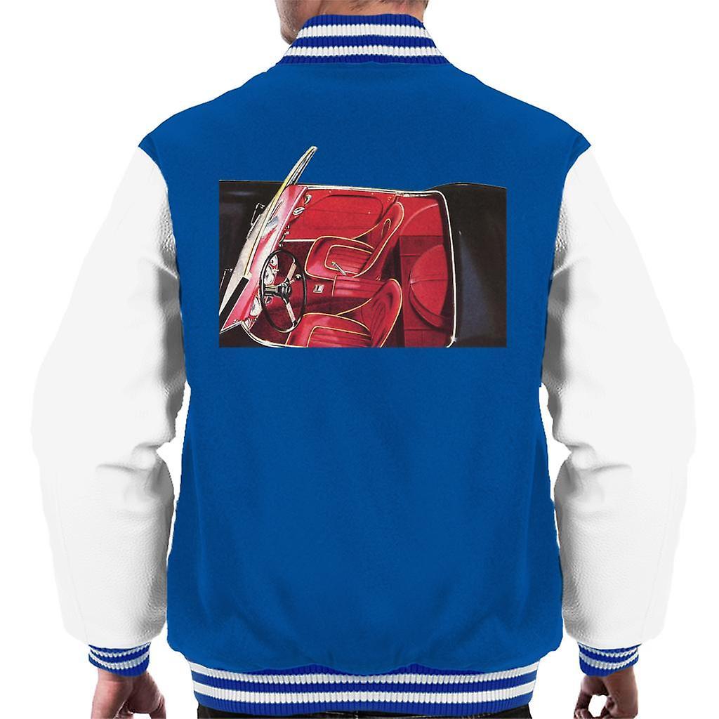 Austin Healey View Of Seats British Motor Heritage Men's Varsity Jacket Royal/White Medium