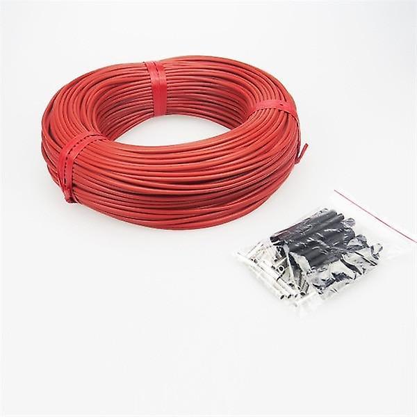 Slowmoose Red Silicone Rubber Far Infrared Warm - Carbon Fiber Heating Cable 100m