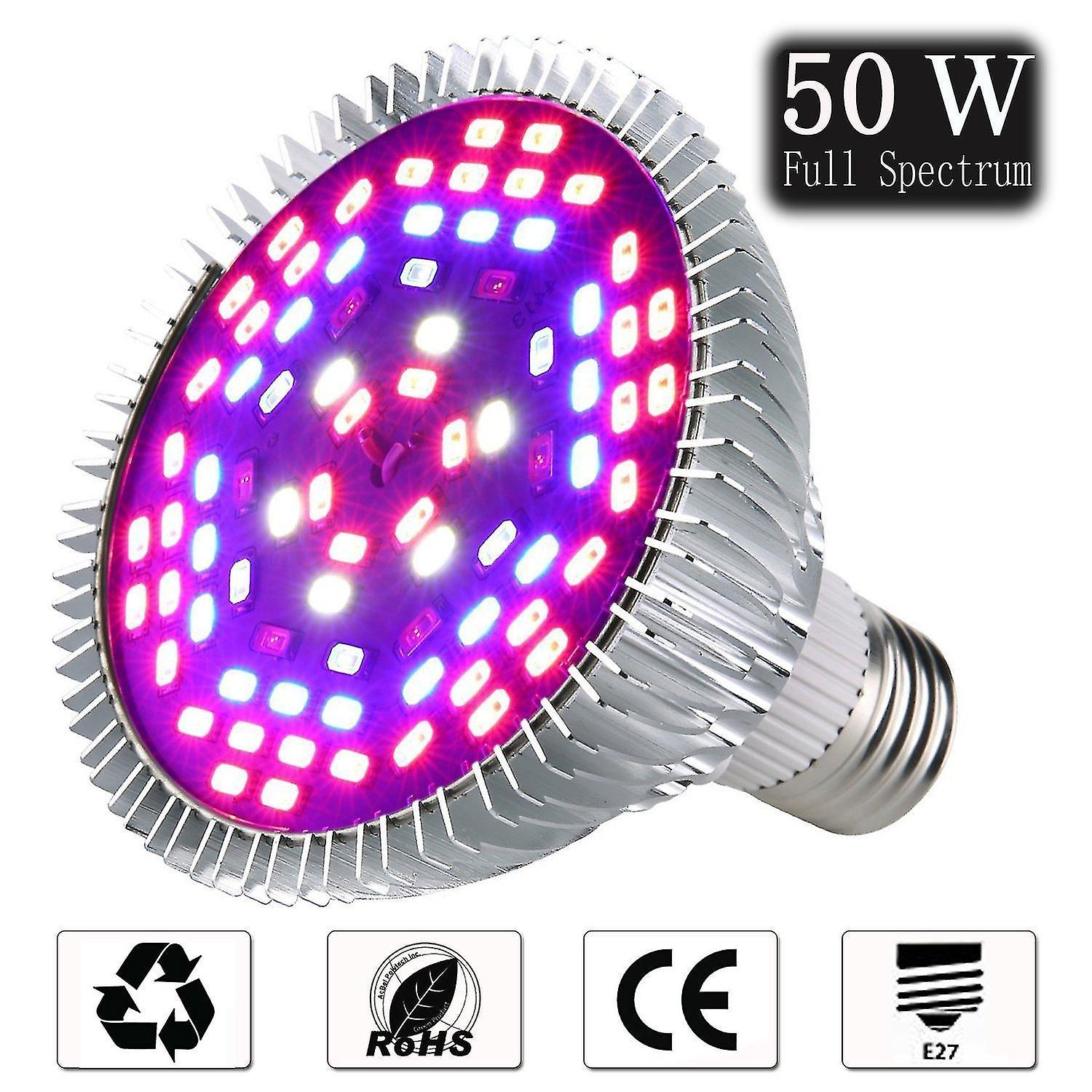 Bosheng 50w Led Plant Lamp Grow Light Full Spectrum, Grow Lamp 78 Leds Plant Light Plant Lamps Grow Lamp For Plants Greenhouse Indoor Plants Flower...