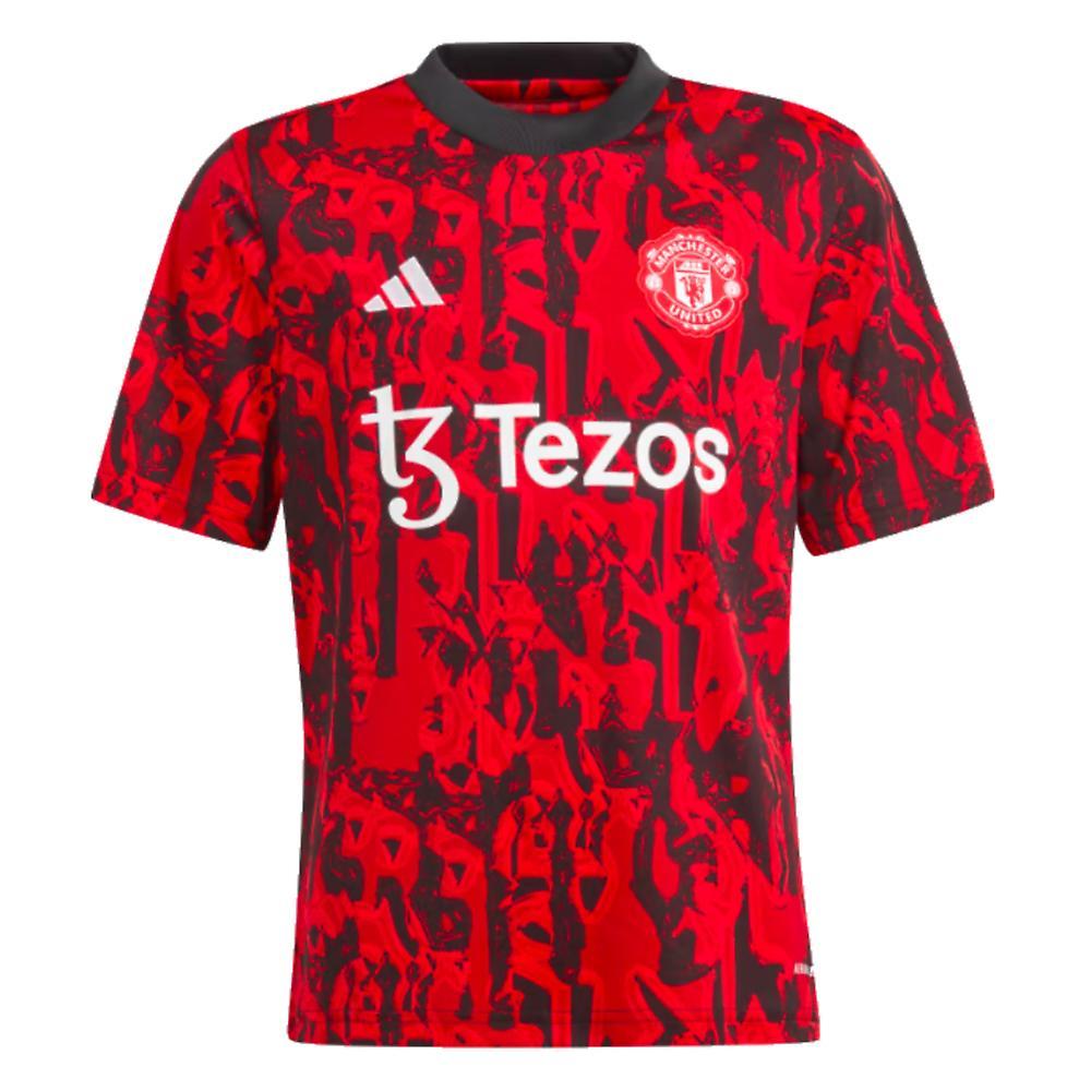 Adidas 2023-2024 Man Utd Pre-Match Shirt (Red) - Kids XLB