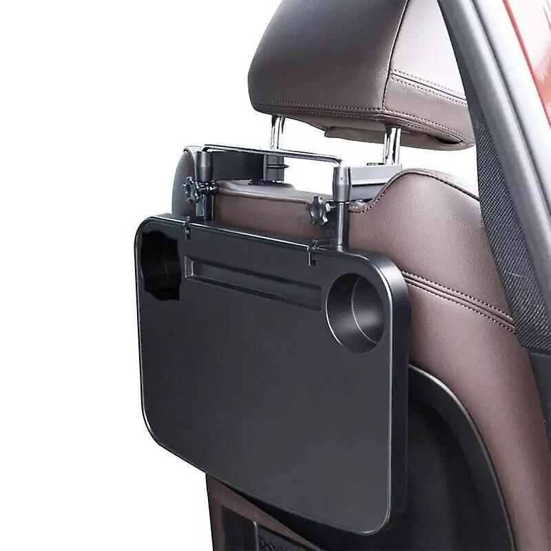 Ddyyhe Car Tray Foldable Steering Wheel Tray For Laptop And Food Multifunction Back Seat Headrest Tray With Drink Cup Groove For