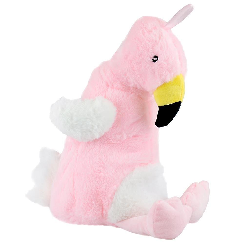 A2Z 4 Kids A2Z Hot Water Bottle 750ML Cosy Plush 3D Animal Fleece Cover Hot Water Bottle Flamingo One Size