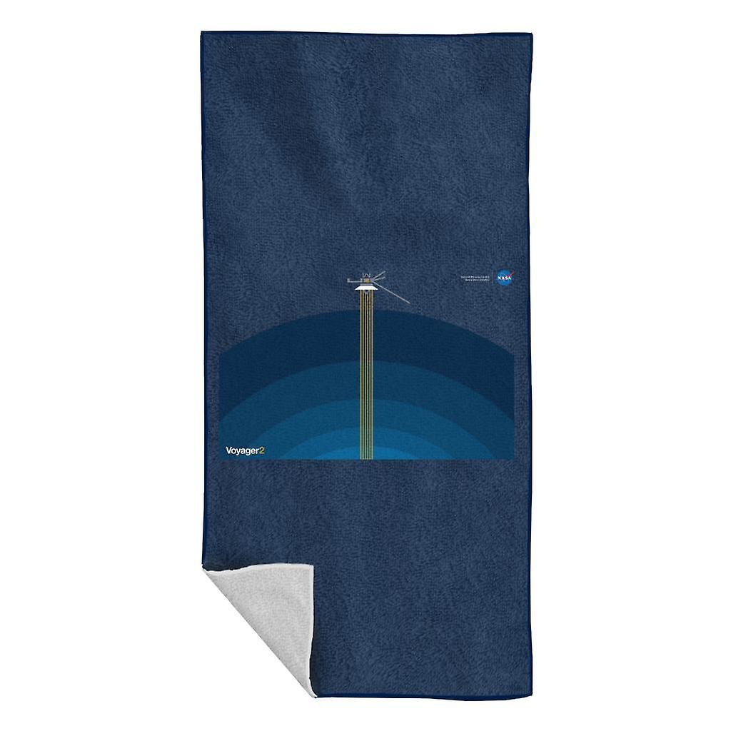 NASA Voyager2 Transmission Beach Towel Navy Blue 70 x 140cm