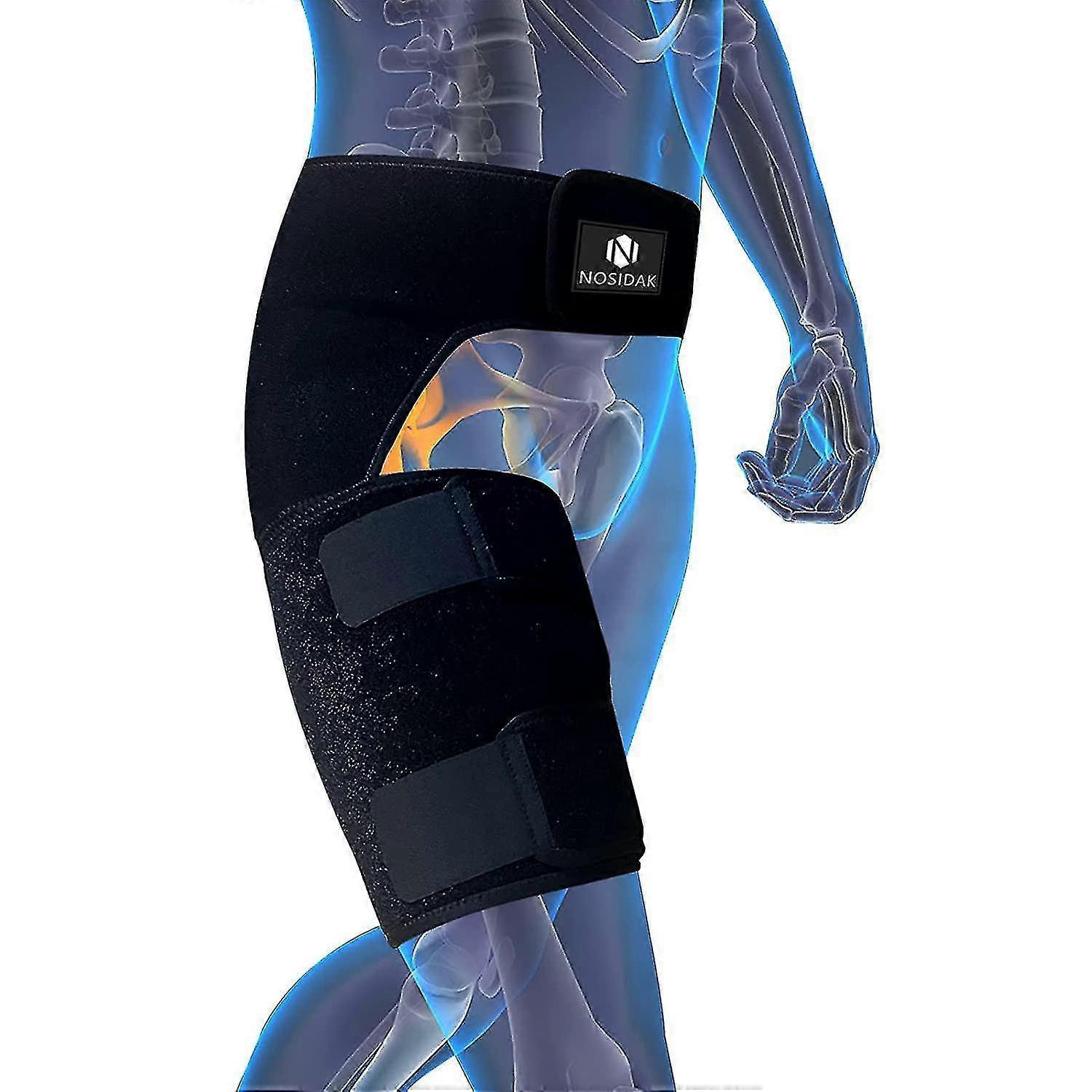 Qin Hip Brace For Sciatica Pain Relief Hamstring Compression Sleeve Groin Brace Si Belt Adjustable Support For Si Joint, Sciatic Nerve