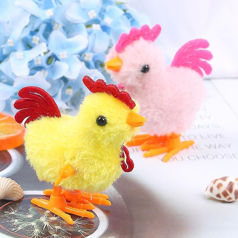 Unbrand Plush Wind Up Chicken Kids Educational Toy Clockwork Jumping Walking Chicks Toys