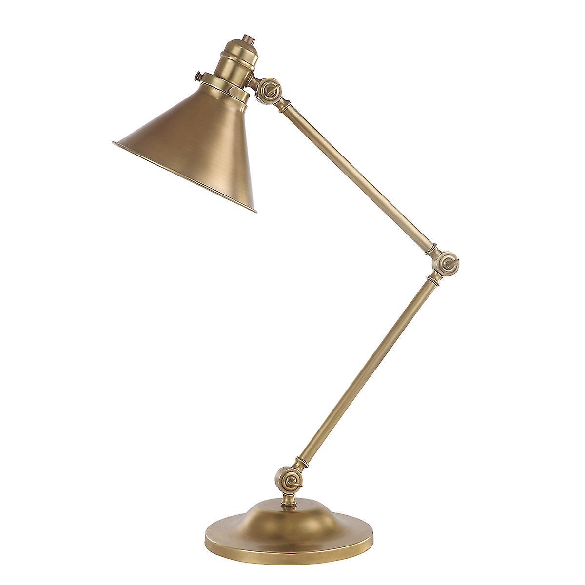 Provence 1 Light Table Lamp Aged Brass E27