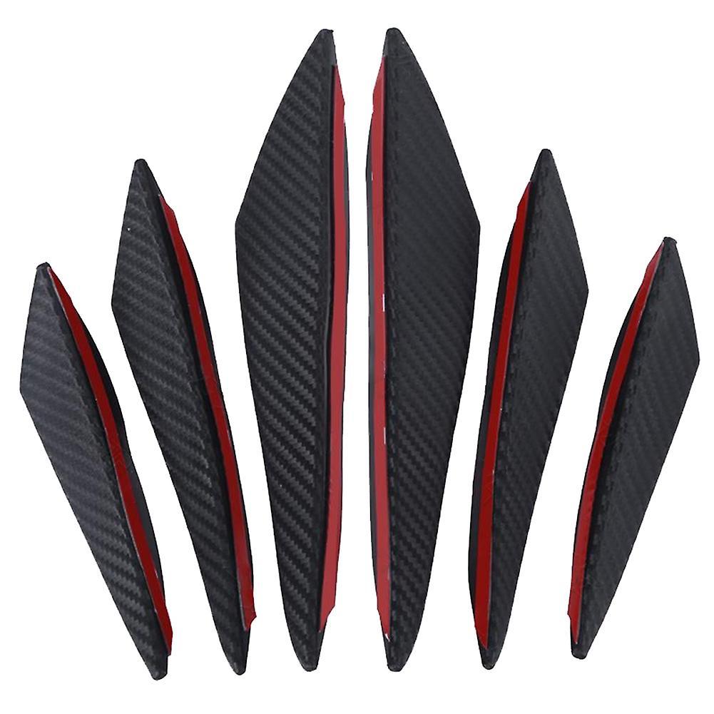 SIJIALI 6Pcs Universal Car Body Front Bumper Fins Lip Canards Spoiler Canard Splitter