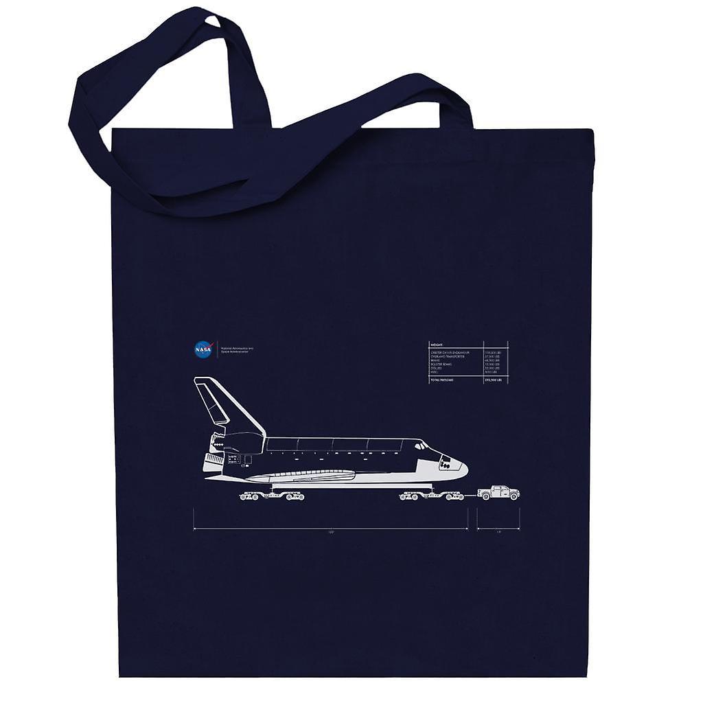 NASA Space Shuttle Weight Diagnostic Totebag Navy Blue 38 x 42 cm