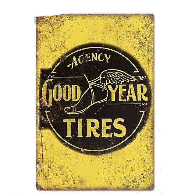 Slowmoose Tire Metal Signs Plate, Metal Vintage Retro, Tin Sign For Wall Decor Of Garage TH2314 7.8x11.8inch