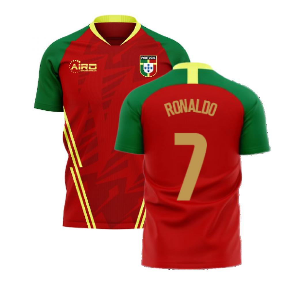 Airo Sportswear Portugal 2024-2025 Home Concept Football Kit (Airo) (RONALDO 7) Red XLB 7-8yrs (122-128cm)