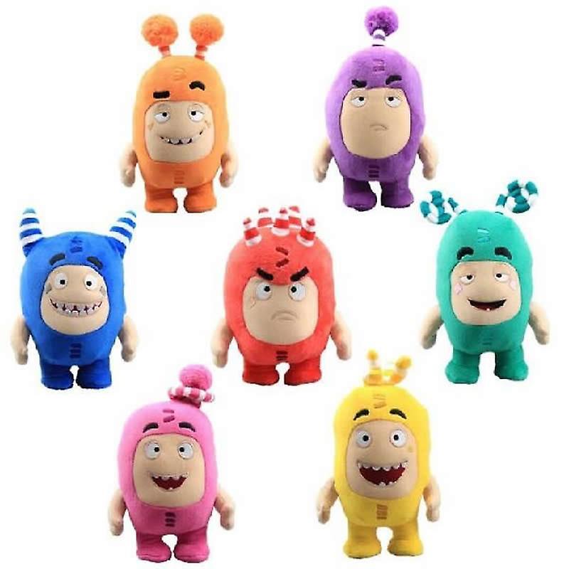 Csccv 24cm Cartoon Oddbods Anime Plush Toy Treasure Of Soldiers Monster Soft Stuffed Toy Fuse Bubbles Zeke Jeff Doll For Kids Gift Blue 18m