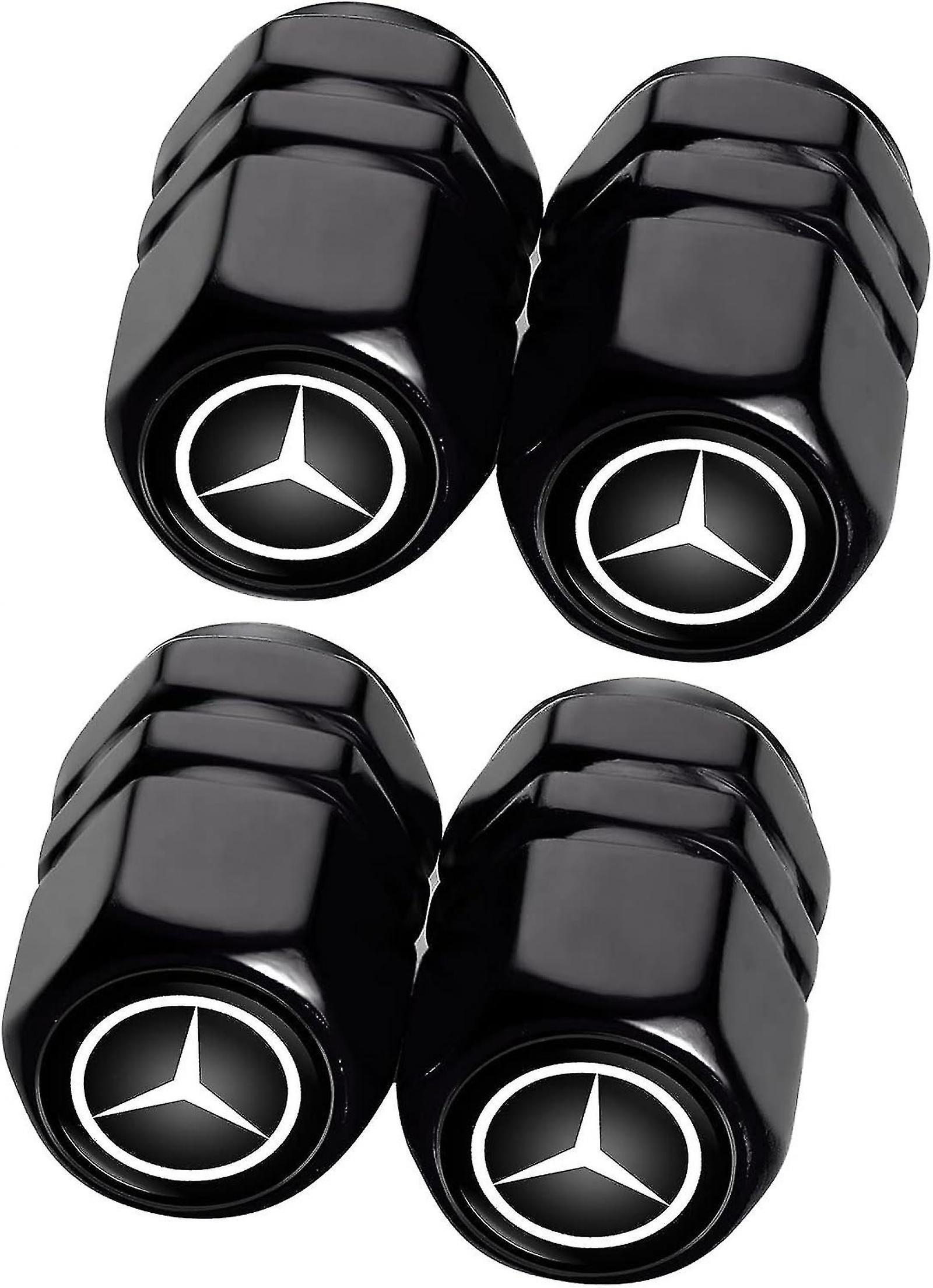 Subaoe Car Tyre Valve Caps,car Dust Caps Compatible Mercedes Benz C E S M Series Clk Glk Gl Ab Amg Gls Gle Amg,corrosion Resistant Premium Leak-pro...