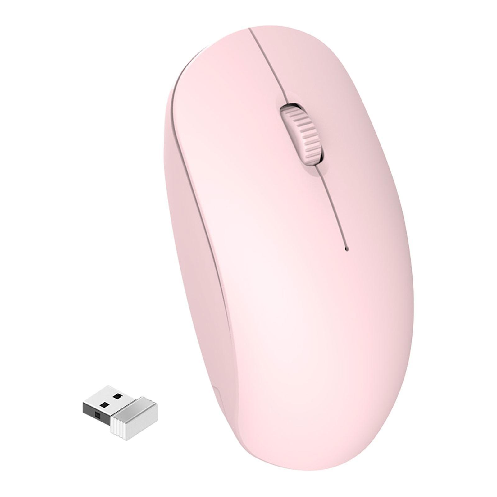 Taishh 2.4g Wireless Mute Bluetooth Mouse Laptop Office Business Mouse Pink