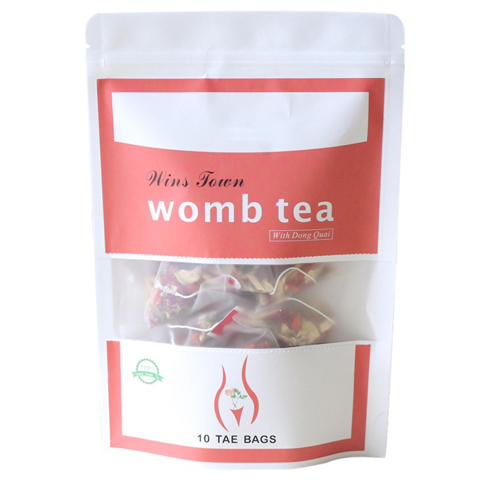 wirlsweal 10Pcs/Bag Female Detox Tea Safe Menstruation Pain Relieve Portable Herbal Uterus Feminine Womb Tea for Daily Life