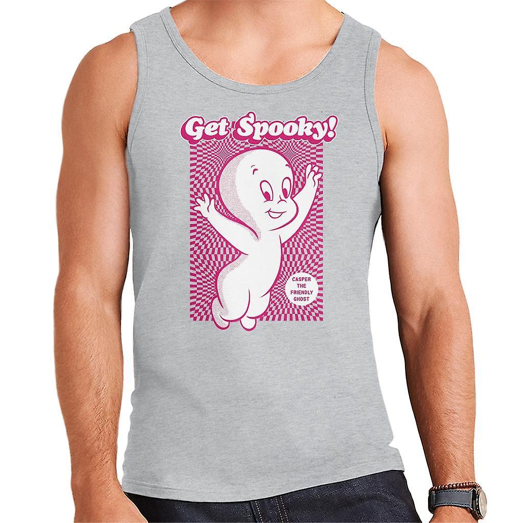 Casper The Friendly Ghost Get Spooky Men's Vest Heather Grey Medium