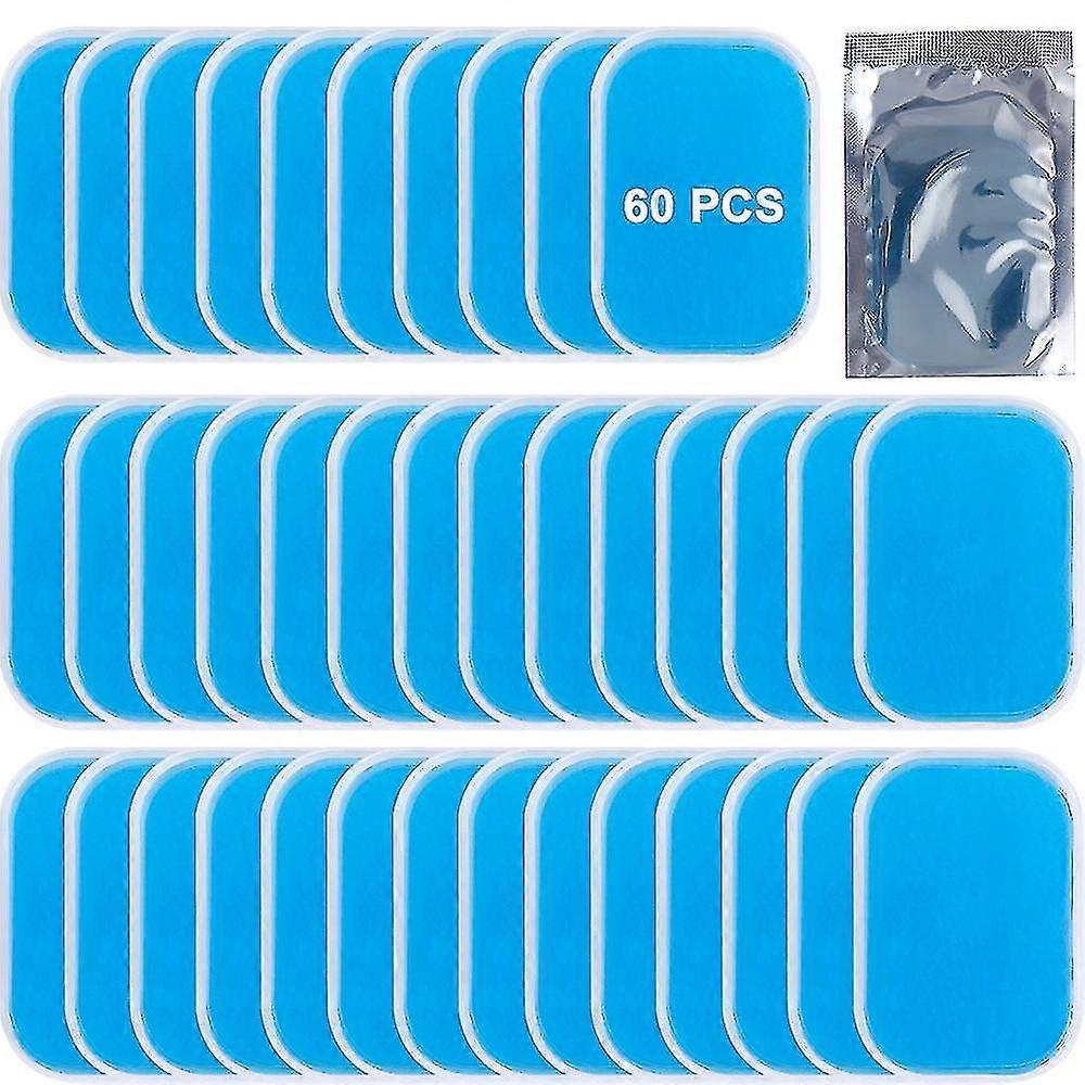 Botribas 60Pcs Gel Sheets For Gel Pad, Abs Trainer Replacement Gel Sheet Abdominal Toning Belt Muscle Toner