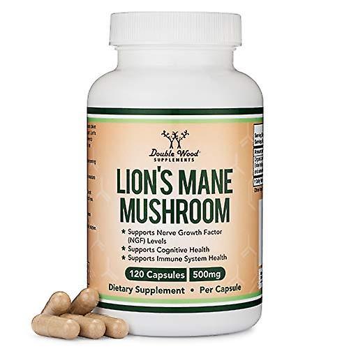 Double wood supplements lions mane mushroom capsules 120 count