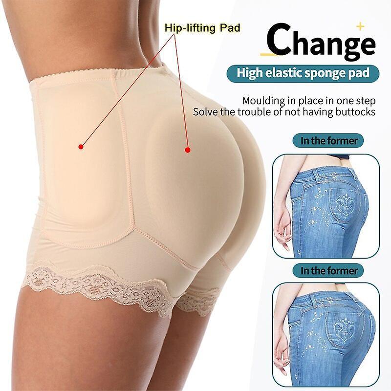 Htclv Enhancers Fake Ass Hip Butt Lifter Shapers Control Panties Padded Slimming Underwear Enhancer Hip Pads Pant Black 5XL