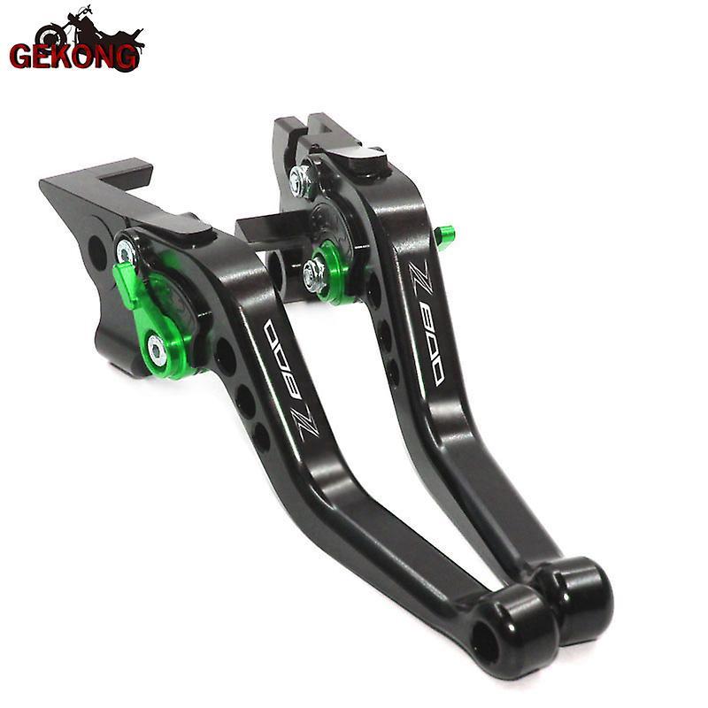 Jhshop High Quality Motorcycle Green Cnc Adjustable Clutch Brake Levers For Kawasaki Z800 Z800e 2013 2014 2015 2016 Black-F