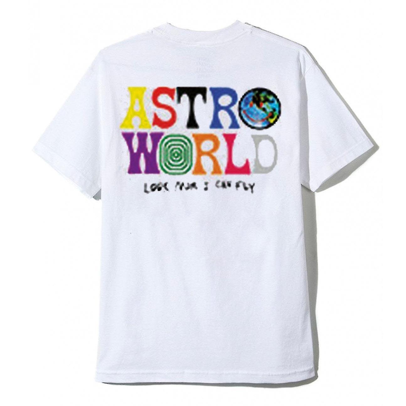 Gildan Astroworld White Tee Look Mom I Can Fly Travis Scott T Shirt XL