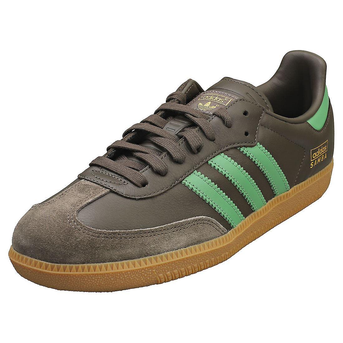 Adidas Men's Samba OG Trainers  - Shadow Olive / Preloved Green - Size: 7